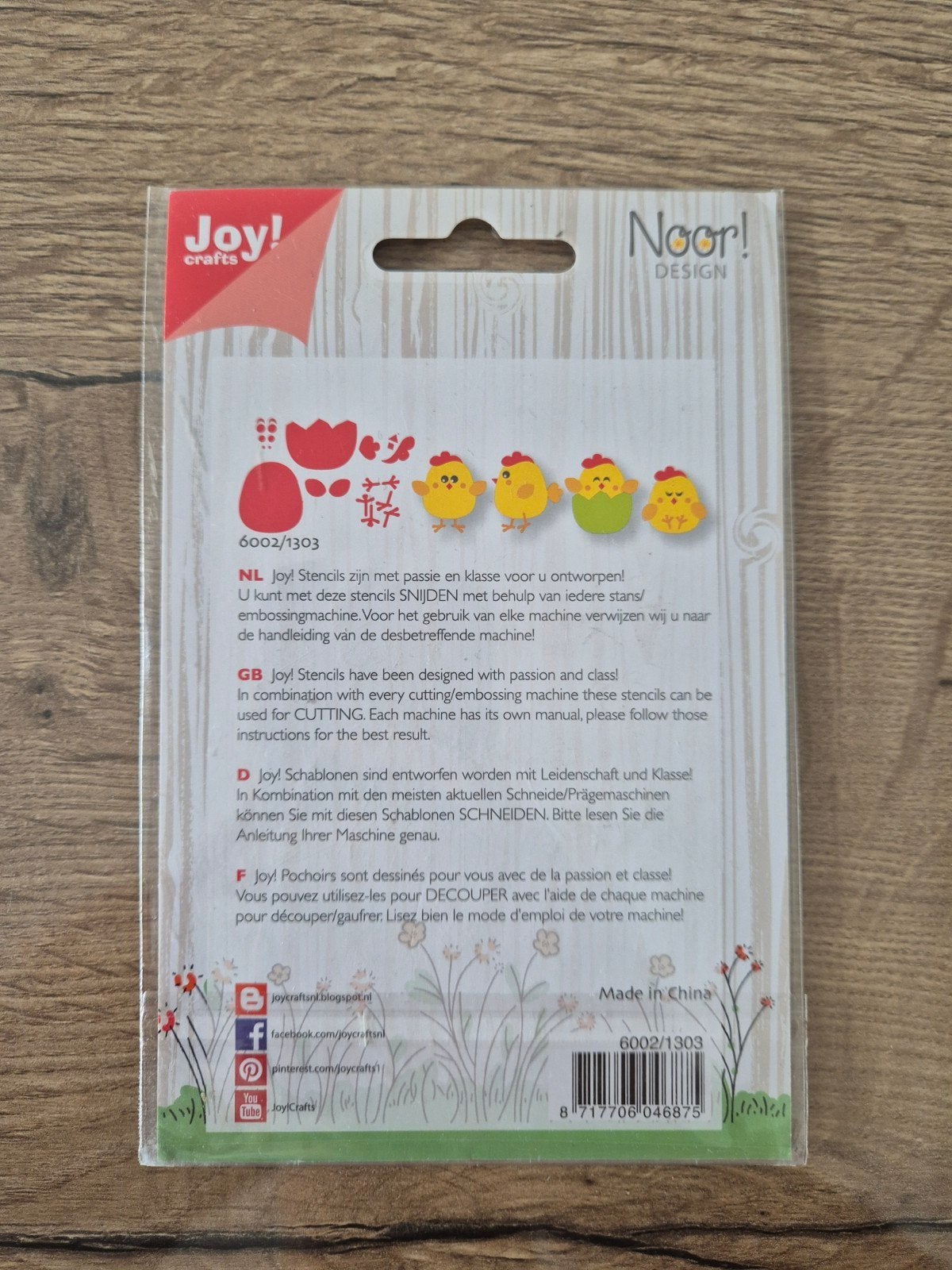 Joy Crafts Snijmal Lente Kuikentje uit Ei - Nieuw, Ophalen of Verzenden, Nieuw, Dieren, Pons of Mal