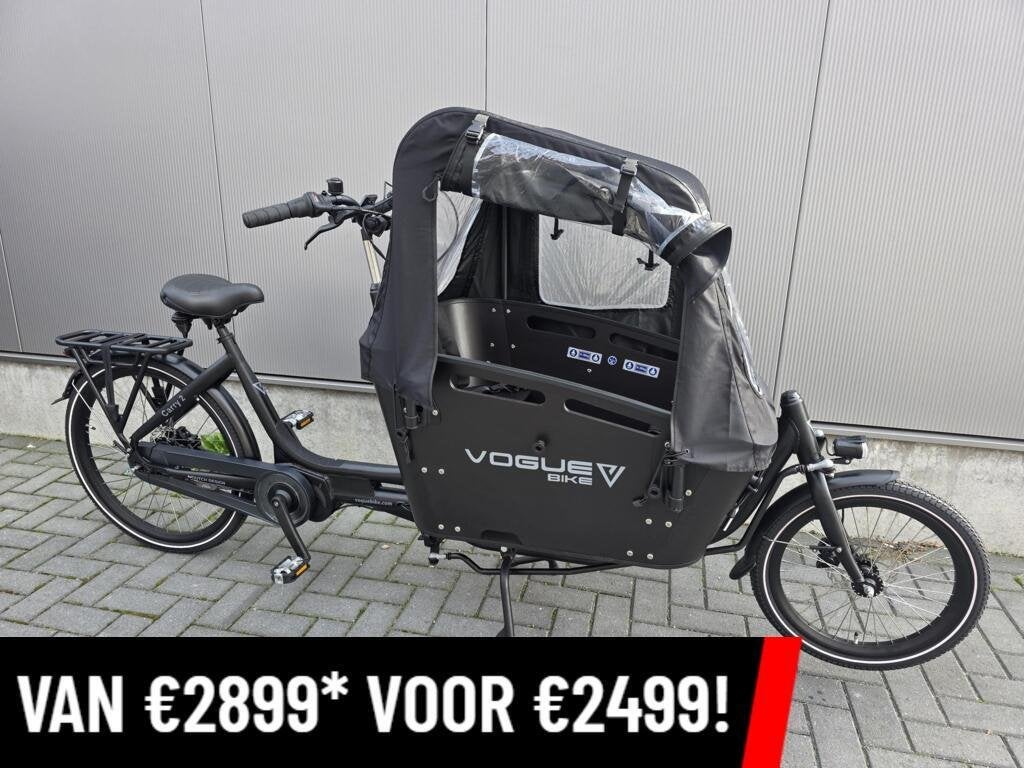 NIEUW Vogue Carry 2 Middenmotor Elektrische bakfiets 2wieler, Oosteinderweg 247b, 1432 AT Aalsmeer, Info@voguebike.com, Nieuw