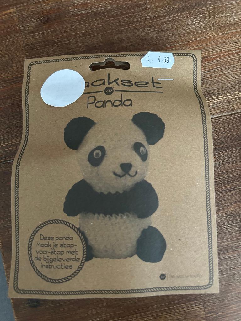 Haakset panda, Ophalen of Verzenden, Nieuw, Haken, Wol of Garen