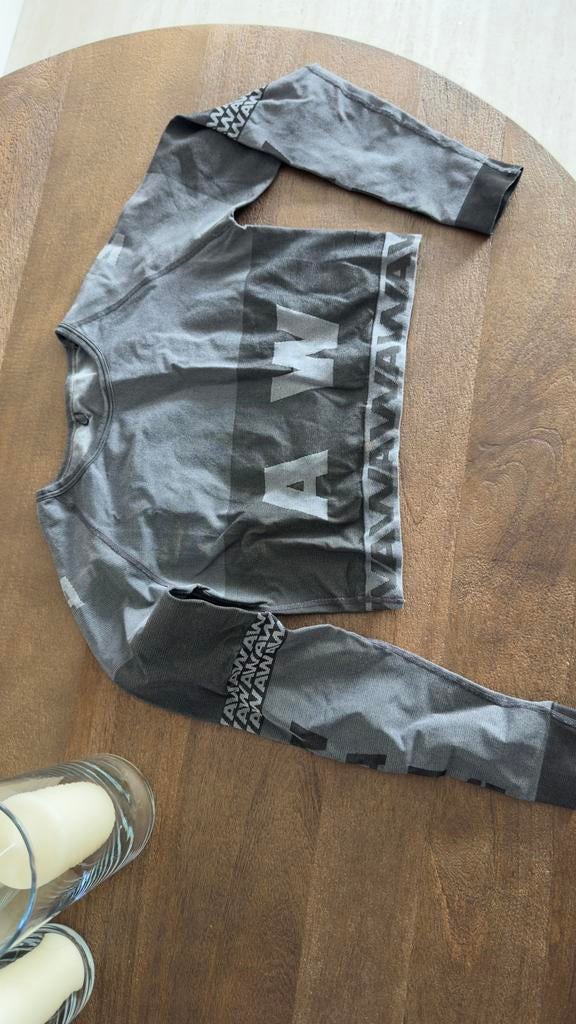 Alexander Wang x H&M - cropt top, Maat 38/40 (M), Ophalen of Verzenden, Zo goed als nieuw, Lange mouw