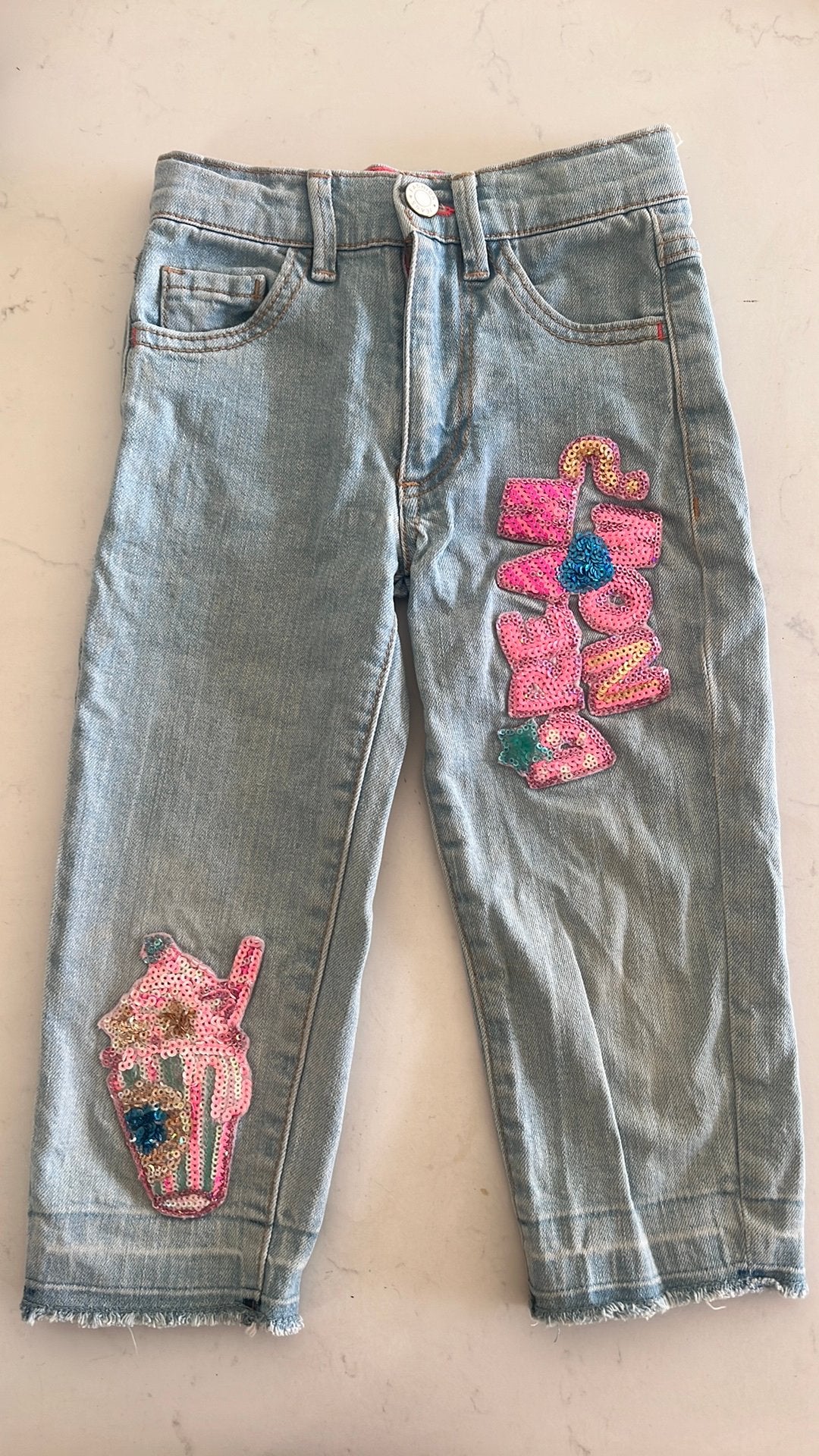 Jeans meisje billie blush glitter, Ophalen of Verzenden, Zo goed als nieuw, Meisje, Broek