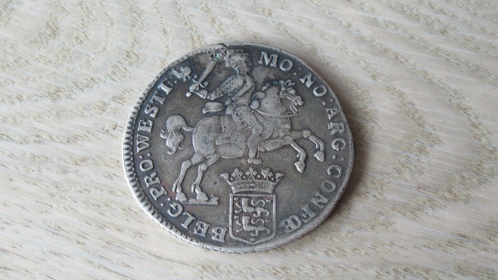zilveren provinciale rijder of dukaton 1759 West Frisia, Vóór koninkrijk, Zilver, Losse munt, Overige waardes