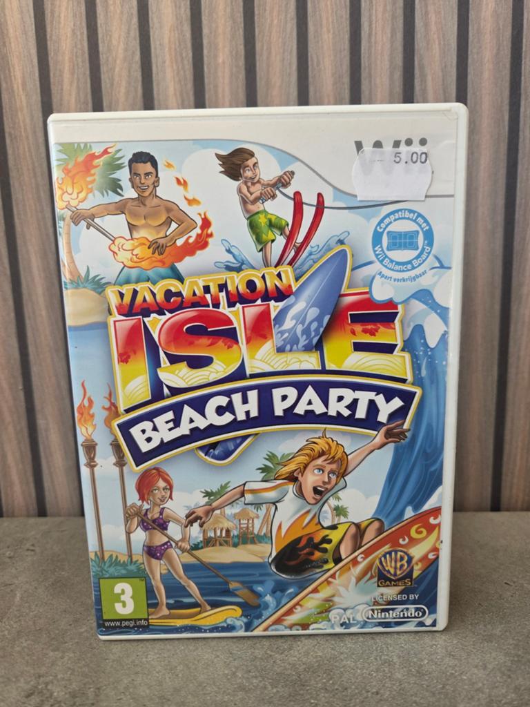 Vacation Isle Beach Party Wii - Leuk familiespel!, Spelcomputers en Games, Games | Nintendo Wii, Gebruikt, Overige genres, Eén computer