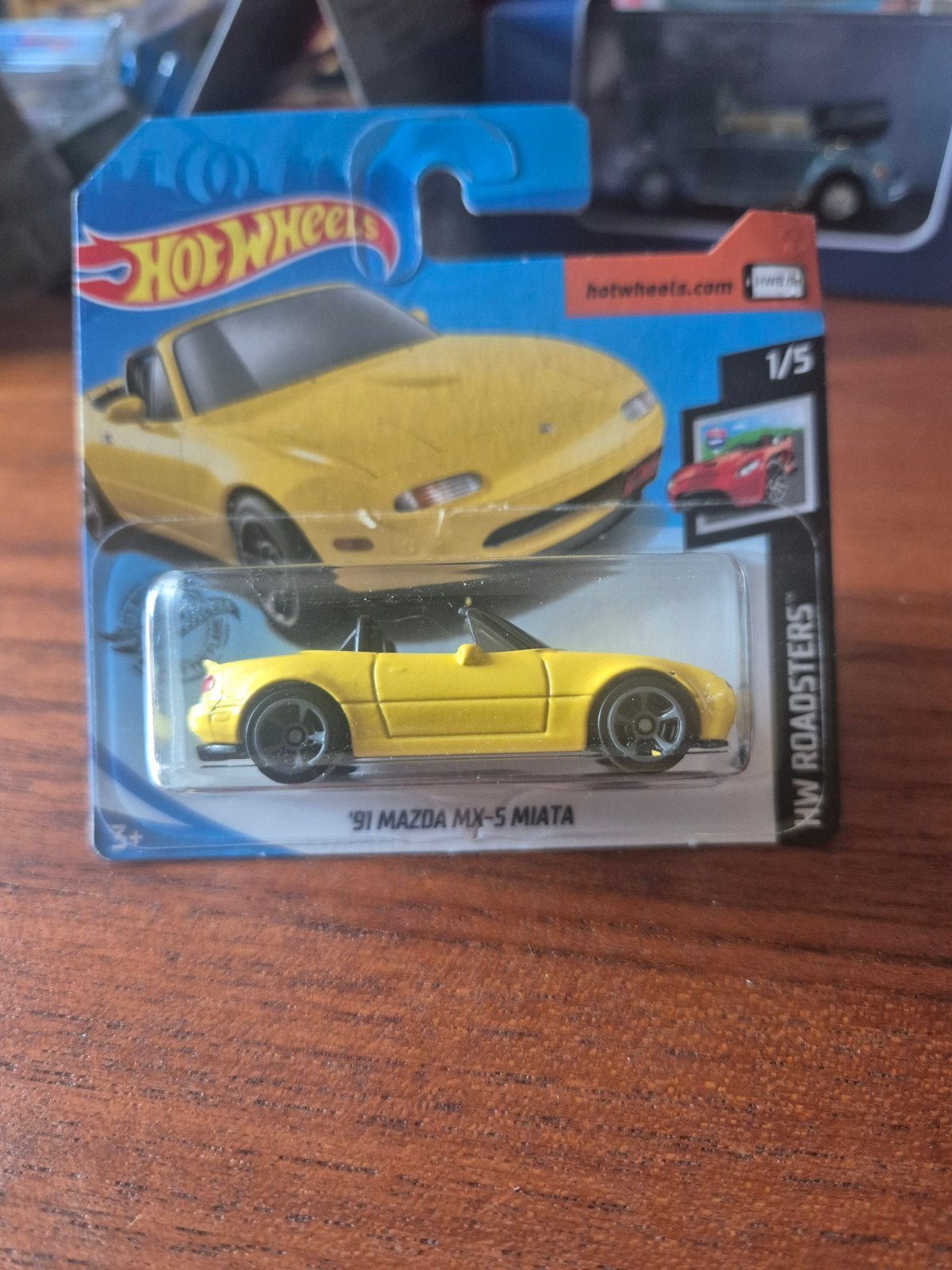 Hot Wheels '91 Mazda MX-5 Miata - Geel (Nieuw), Hobby en Vrije tijd, Modelauto's | 1:43, Ophalen of Verzenden