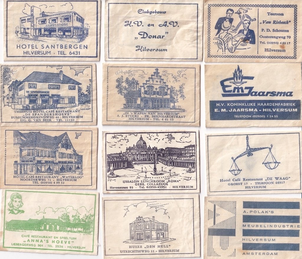 Hilversum 80 verschillende, Ophalen of Verzenden, Nederland