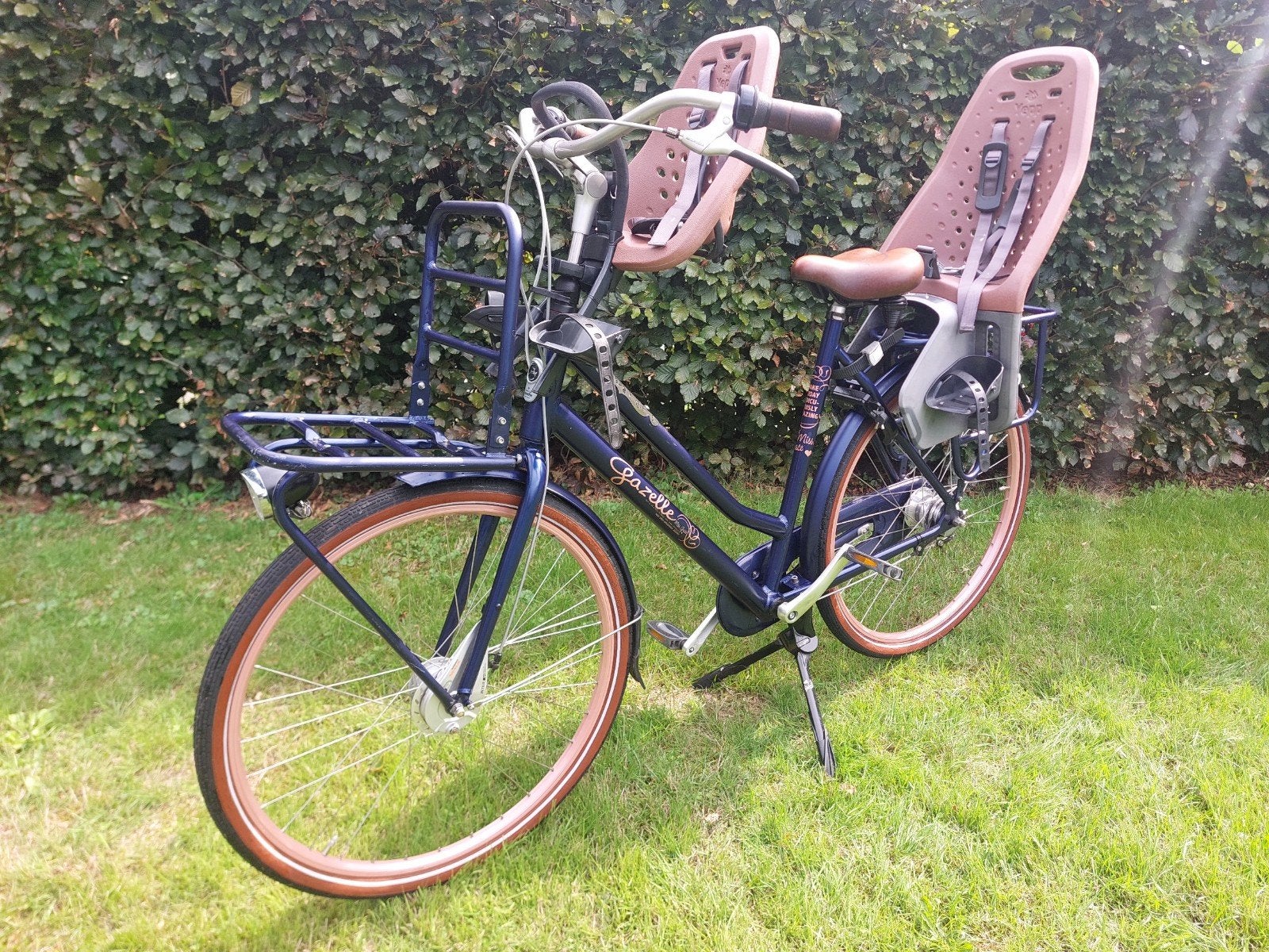 Gazelle dames fiets mama Miss Grace, Ophalen, 2 zitjes, Zo goed als nieuw, Dubbele standaard