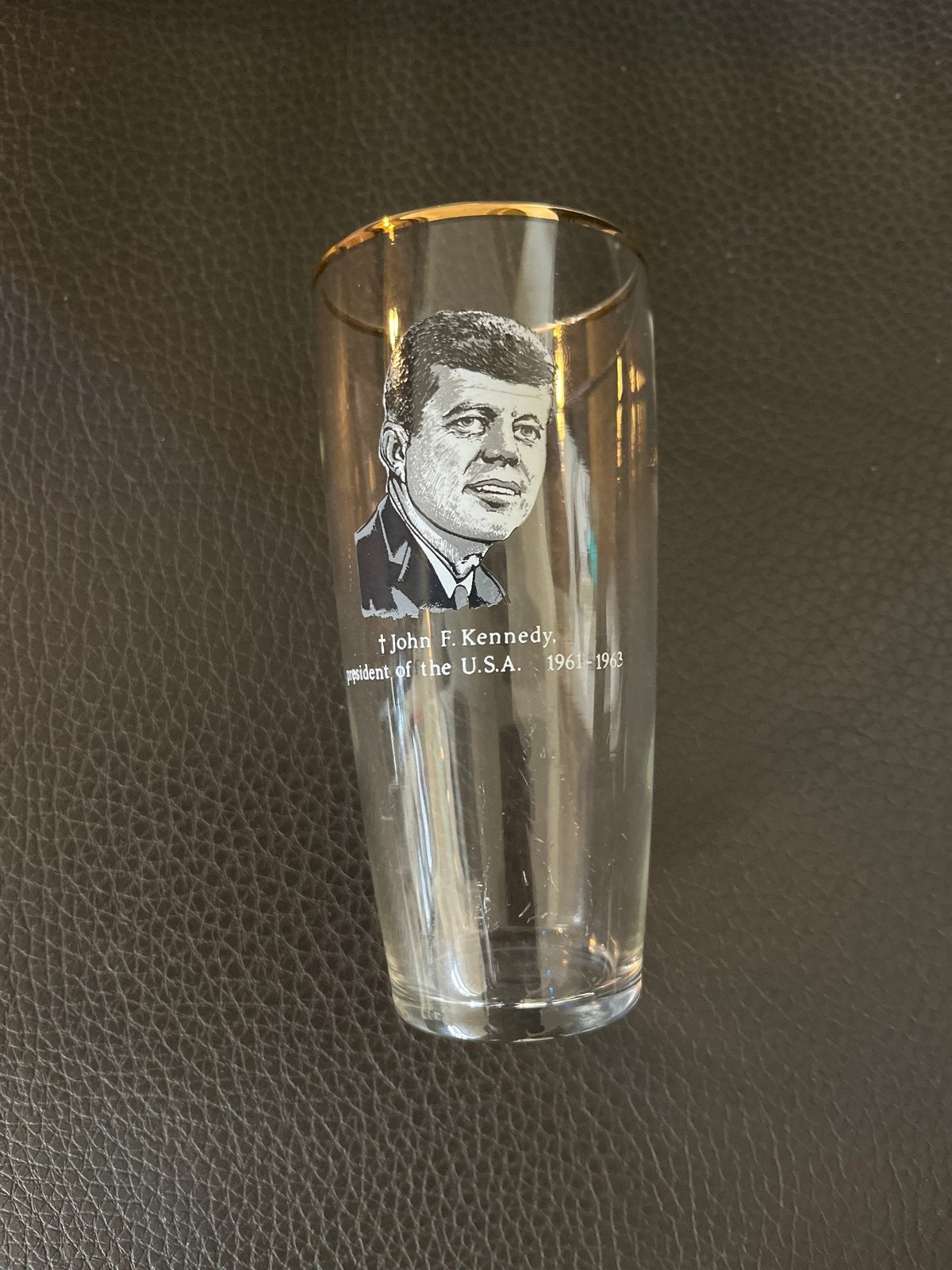Vintage John F. Kennedy Glas - President USA 1961-1963, Verzamelen, Ophalen of Verzenden, Zo goed als nieuw