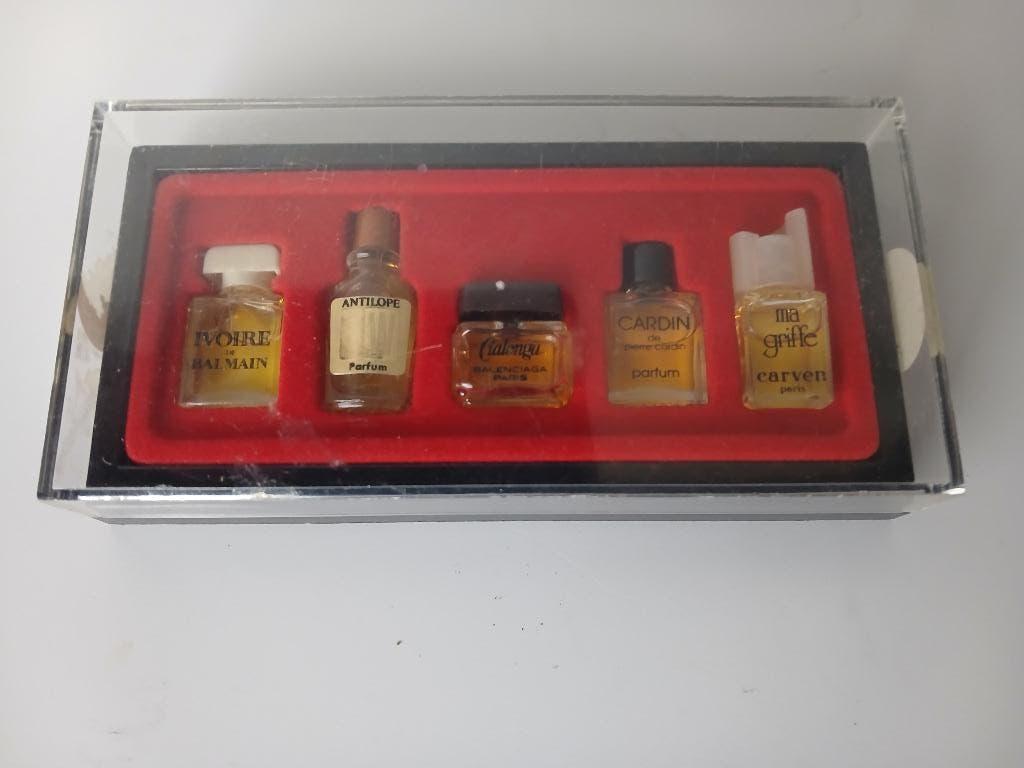 coffret met 5 miniaturen : Ivoire de Balmain, Weil Antilope, Verzenden, Nieuw, Miniatuur, Gevuld