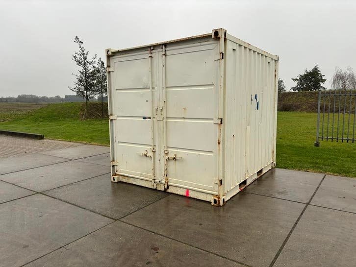 Zeecontainer / opslagcontainer 10FT wit gebruikt, Ophalen, Niet ingevuld, Niet ingevuld, Niet ingevuld