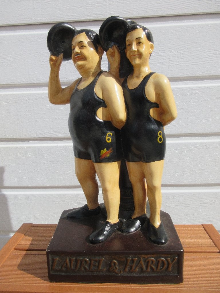 Dikke en dunne beeld in badkleding Laurel en Hardy beeld, Ophalen of Verzenden, Gebruikt, Mens