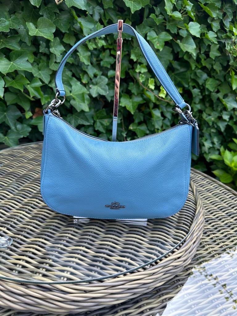 Coach handtas | leer | blauw | schoudertas, Ophalen, Zo goed als nieuw, Blauw, Handtas