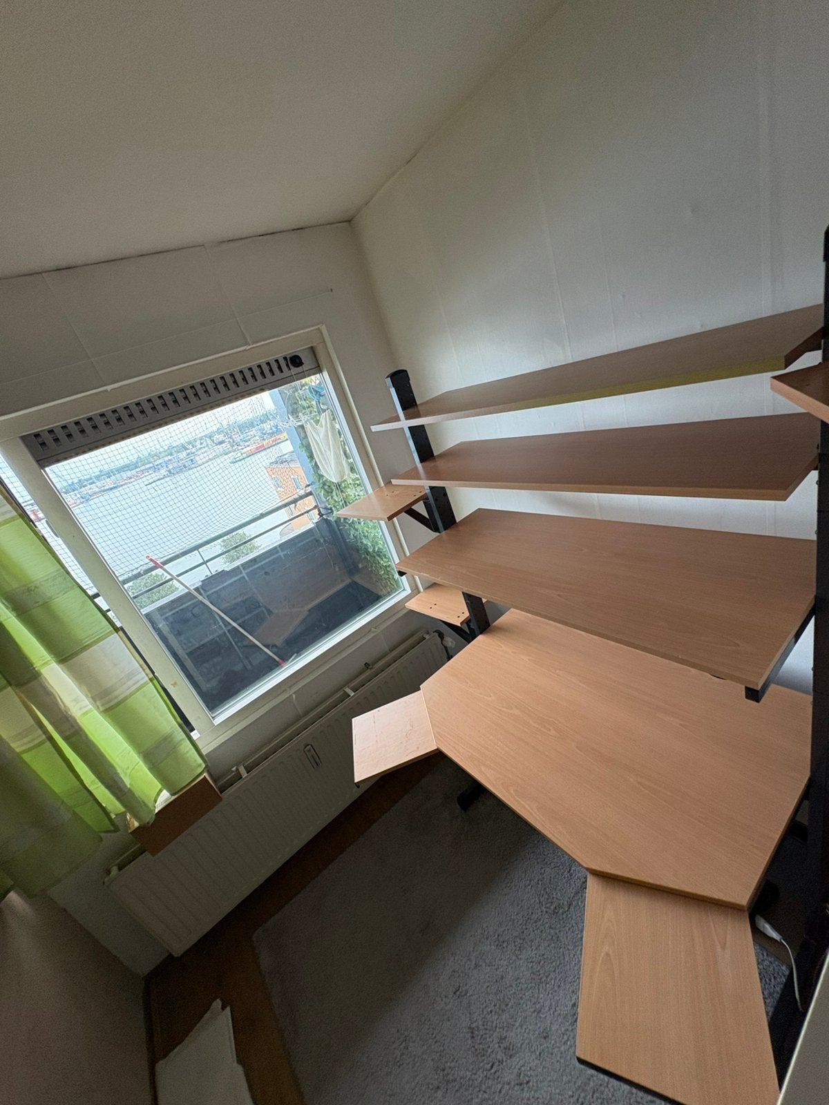 Bureau met stellingkast, Werkplek, Ophalen, Gebruikt, Bureau