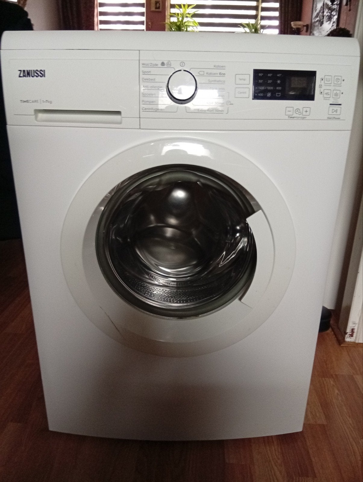 te koop Zanussi wasmachine, Witgoed en Apparatuur, Ophalen, Zo goed als nieuw, Voorlader, 85 tot 90 cm