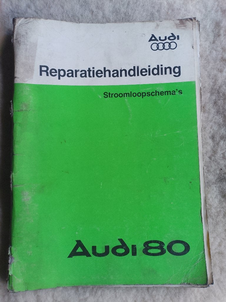 Audi 80 + Coupé 1978-82 dealer werkplaatsboek Stroomschema's, Verzenden, Gelezen, Audi
