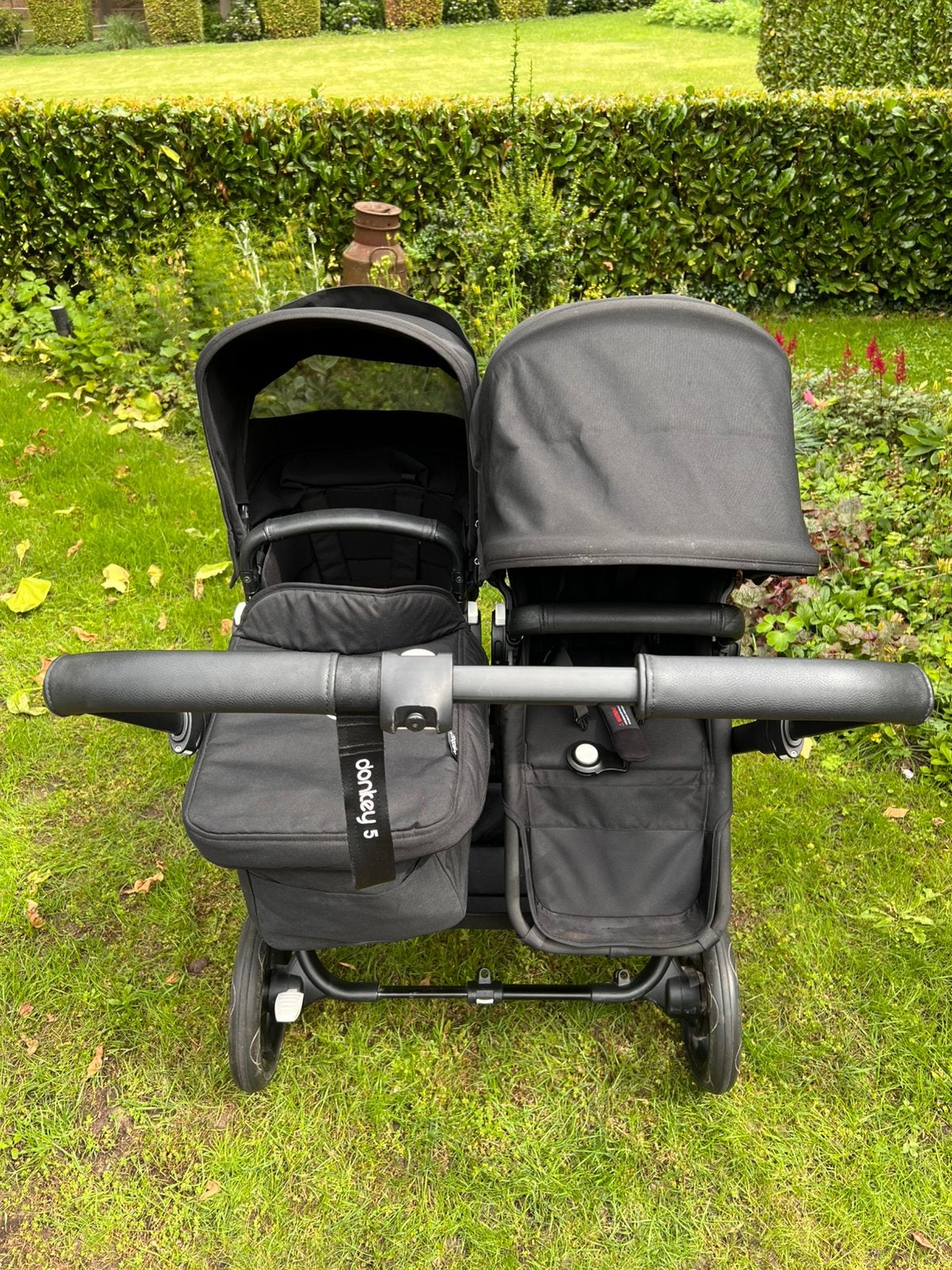 Bugaboo donkey duo 5 all black, Ophalen, Zo goed als nieuw, Kinderwagen of Buggy