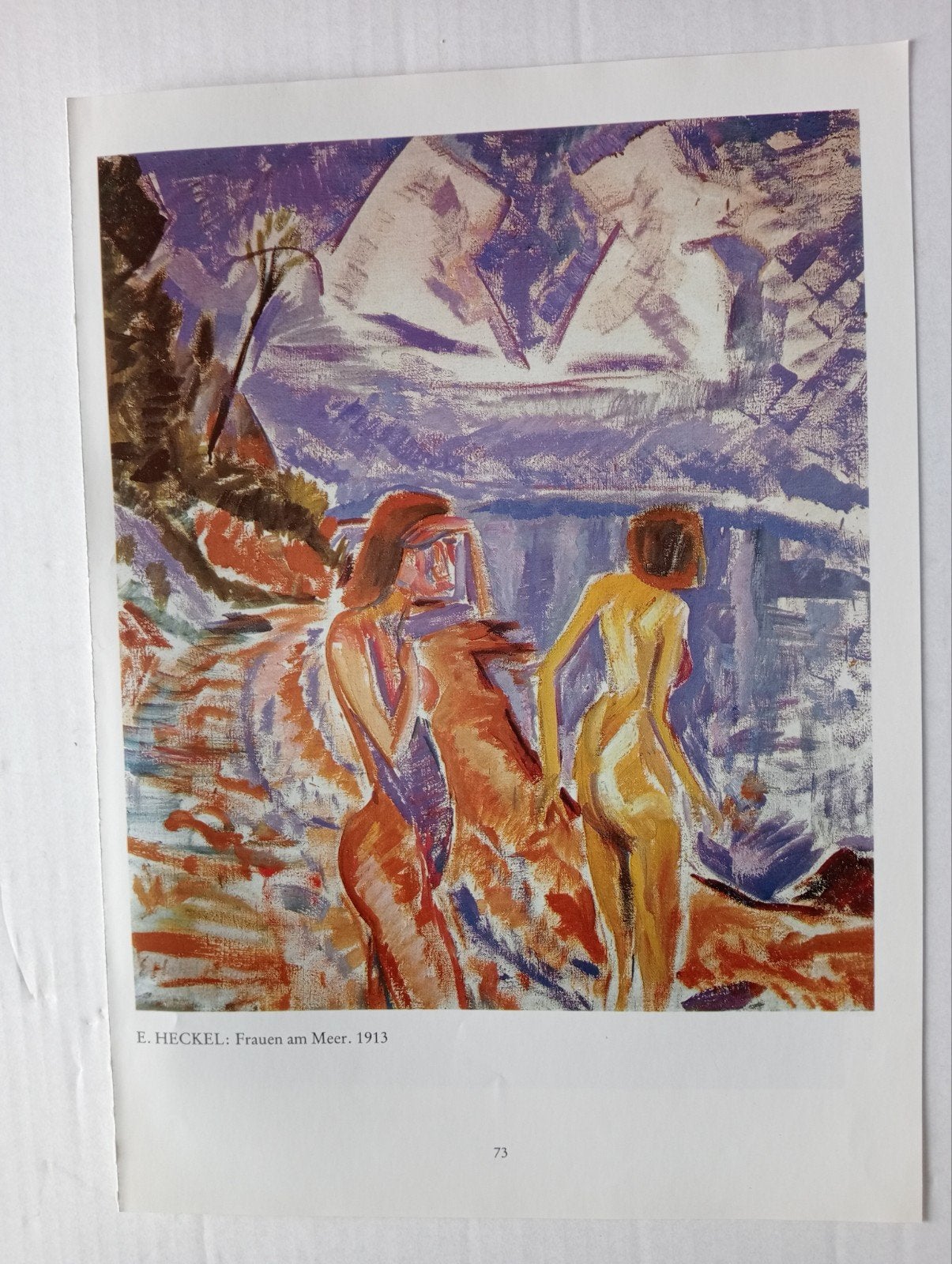 Erich Heckel Frauen am Mer print naakt erotiek, Ophalen of Verzenden