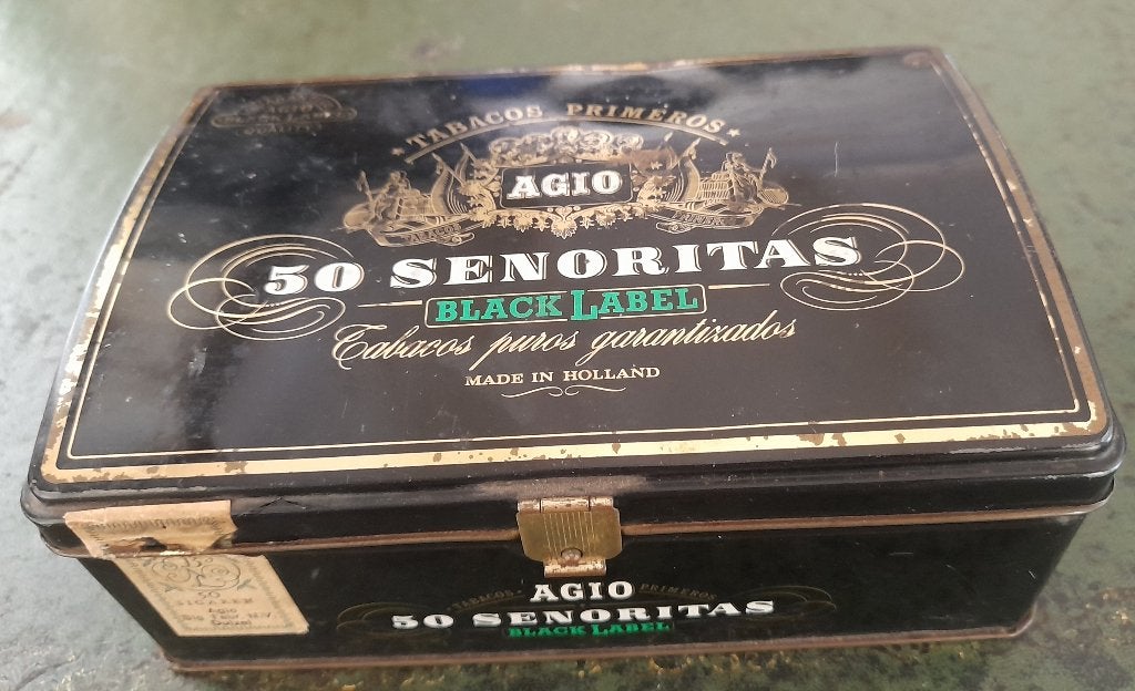 Sigarenblik - Agio - Senoritas, Verzenden, Gebruikt, Sigarenbandjes