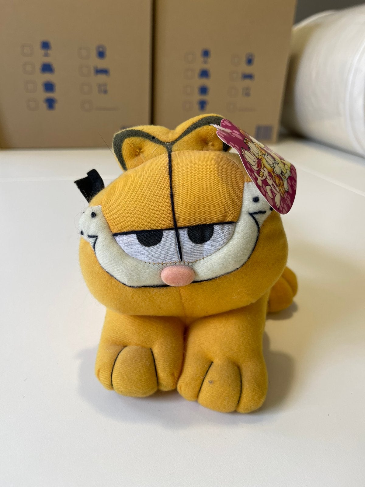 Garfield liggend van vilten stof, Overige karakters, Ophalen of Verzenden, Zo goed als nieuw, Kat