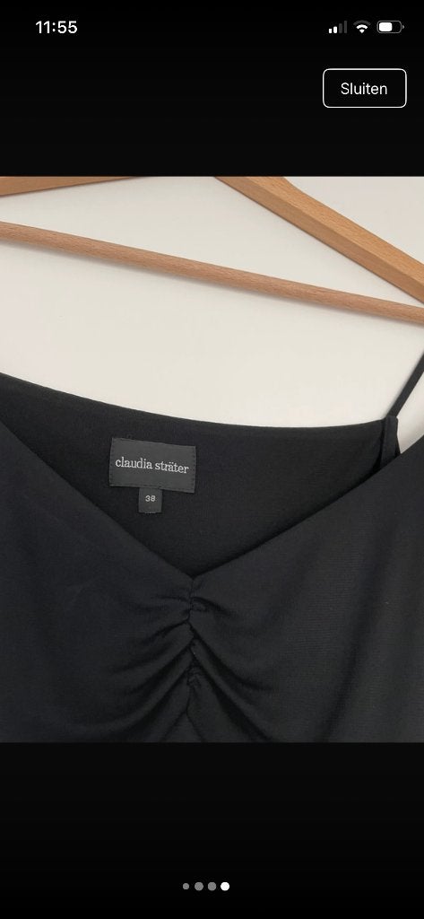 Claudia strater jurk, Kleding | Dames, Zwart, Zo goed als nieuw, Knielengte, Ophalen