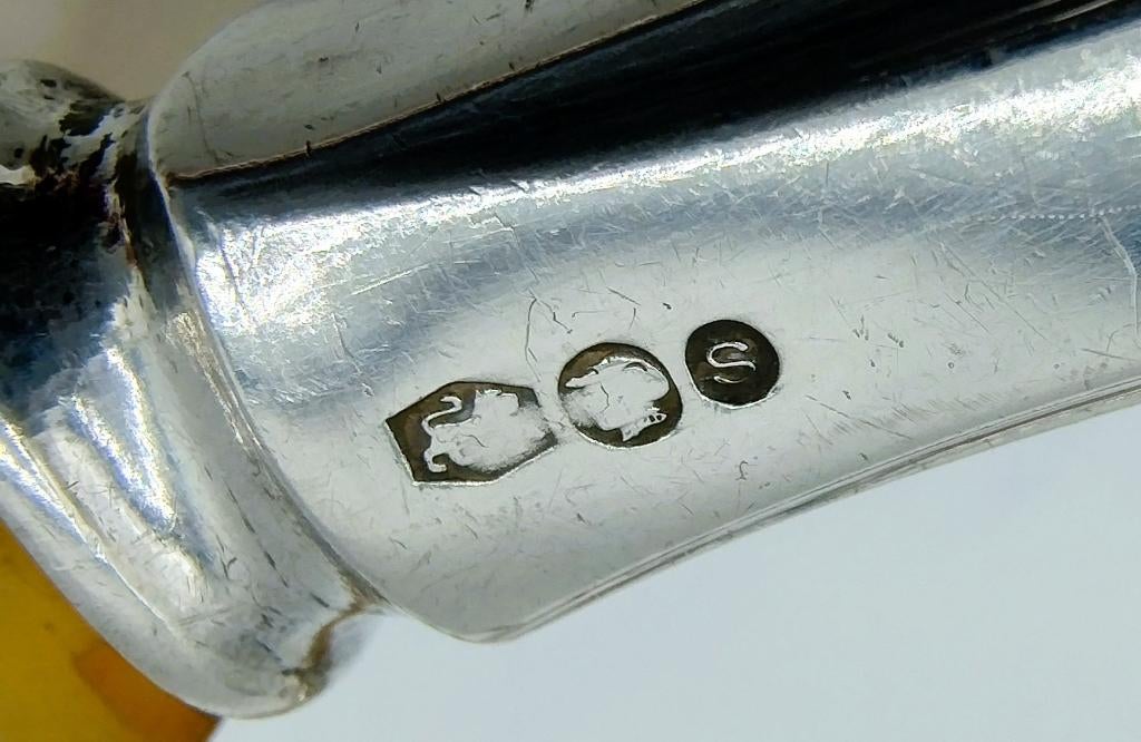 Vintage slacouvert met zilveren heften, Begeer, Voorschoten, Antiek en Kunst, Verzenden