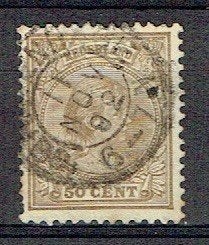 Nederland 1891 nr 43 Prinses Wilhelmina 's GRAVENHAGE, Verzenden, Gestempeld, Koningshuis