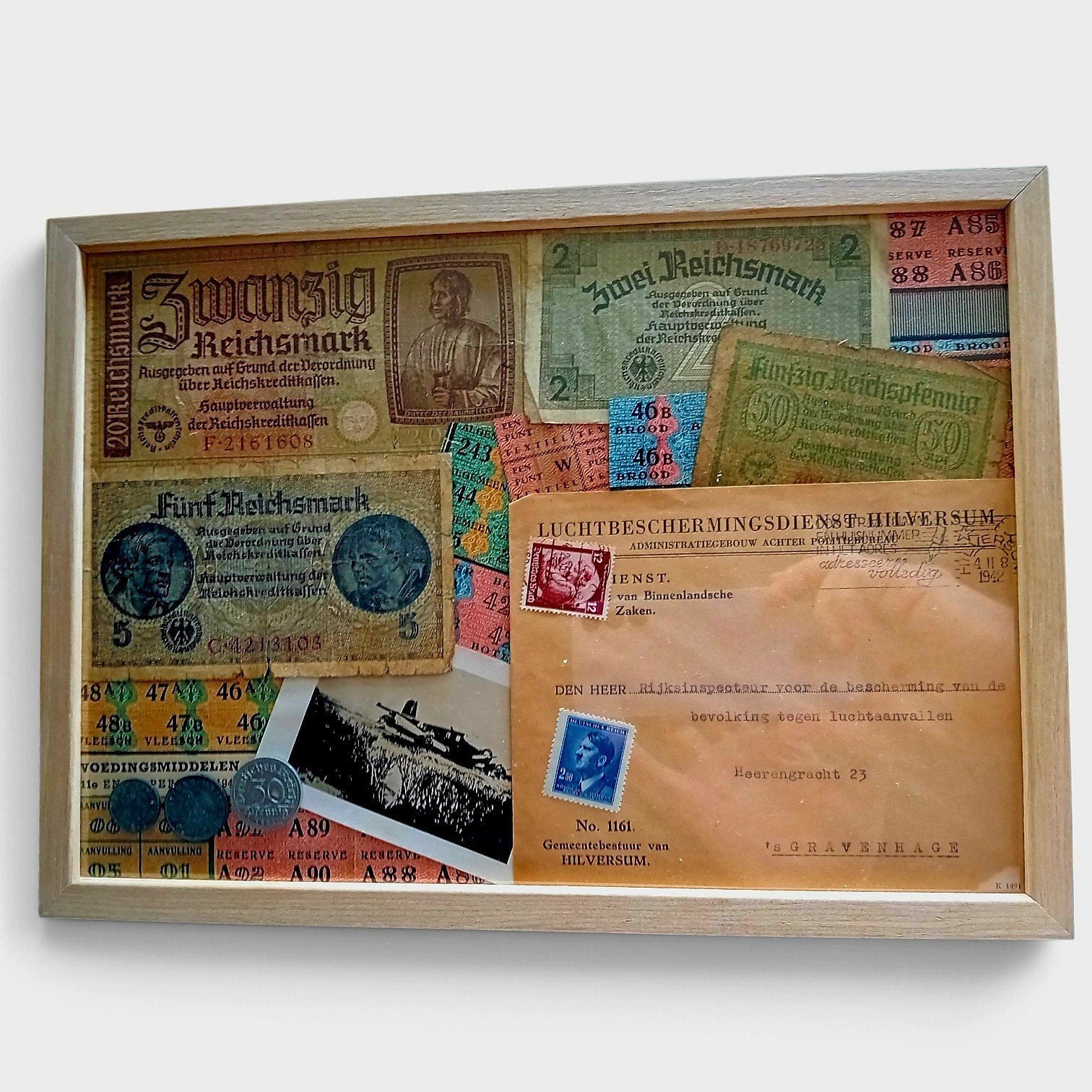 Set Tweede Wereldoorlog Lijst Luchtbeschermingsdienst WW-2, Verzamelen, Ophalen of Verzenden, Luchtmacht, Duitsland, Foto of Poster
