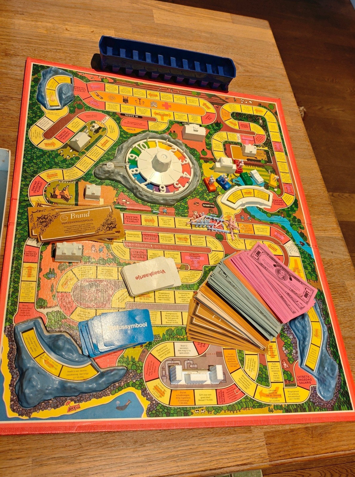 MB Levensweg Bordspel - Klassiek Familiespel, Drie of vier spelers, Ophalen of Verzenden, Gebruikt, MB Spellen