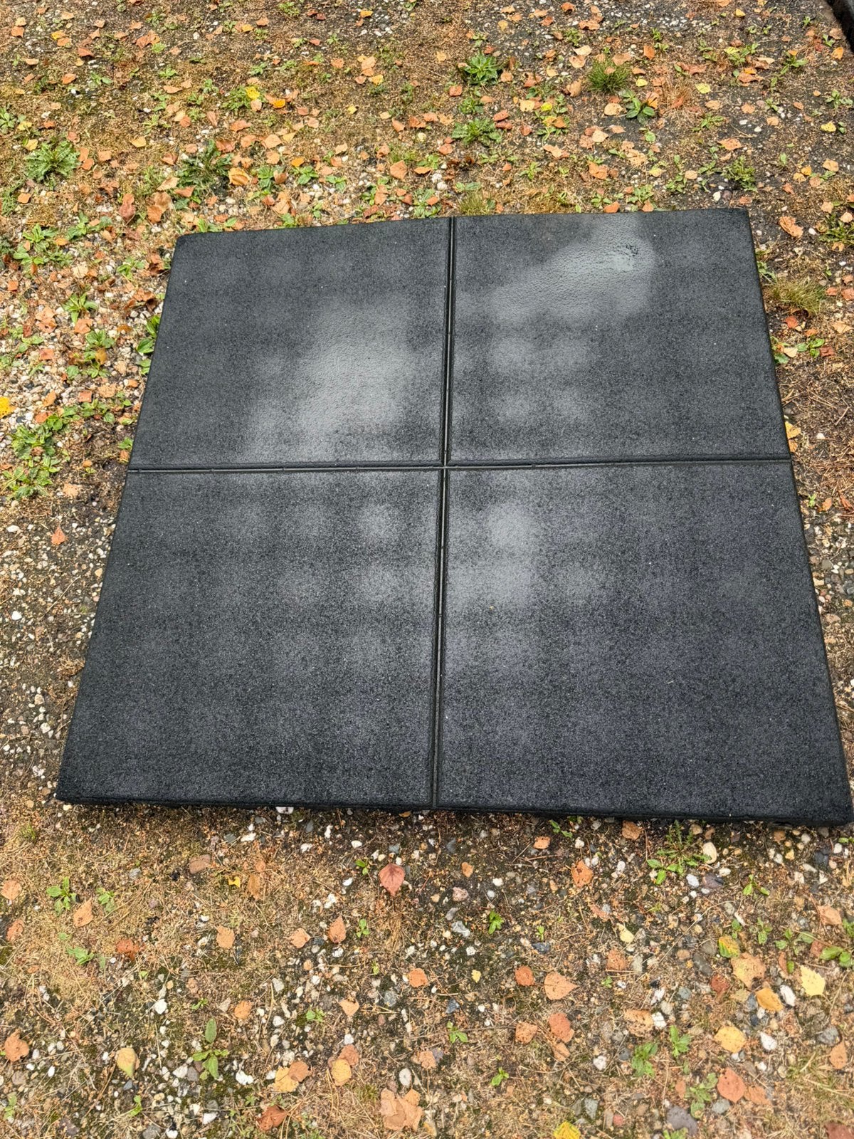 Rubberen matten ca 100x100x6,5 speeltoestel stal ed, Tuin en Terras, Ophalen, Gebruikt, Rubber, 10 m² of meer