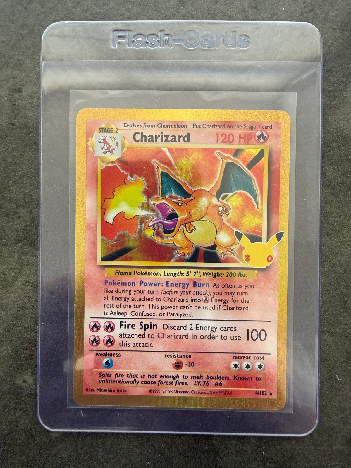Pokémon Charizard Celebrations 30th Anniversary (PSA10?), Ophalen of Verzenden, Nieuw, Losse kaart