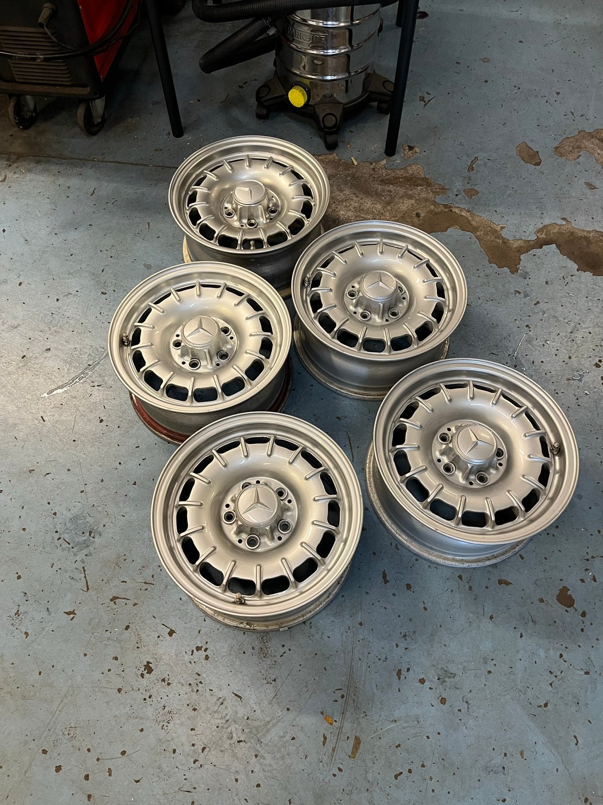 Set van 5 Mercedes-Benz velgen org nr a1264001902, Auto-onderdelen, Ophalen, Gebruikt, Zomerbanden, Velg(en)