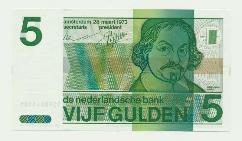 Nederland 5 Gulden 1973 Vondel II