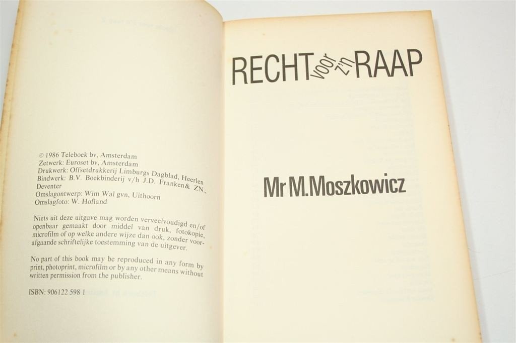 Recht voor z\'n Raap Deel 2 — Max Moszkowicz — Advocatuur, Ophalen of Verzenden, Gelezen, Nederland