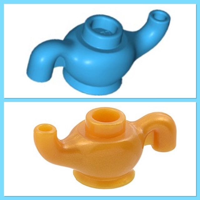 lego olielamp, theepot goud (6) en blauw (5), Ophalen of Verzenden, Nieuw, Accessoire, Lego