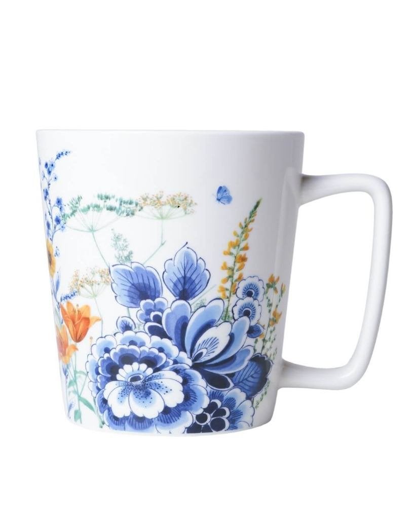 Heinen Delfts Blauw mok Wildbloemen Bloemenoase 300 ml, Overige merken, Keramiek, Delftsblauw, Heinen Delfts Blauw