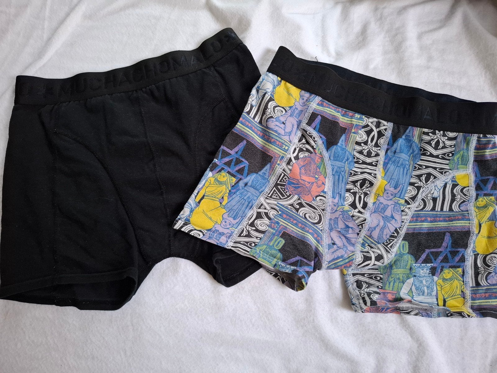 2 Muchachomalo Boxershorts - Zwart & Patroon - Maat 176, Ophalen, Muchachomalo