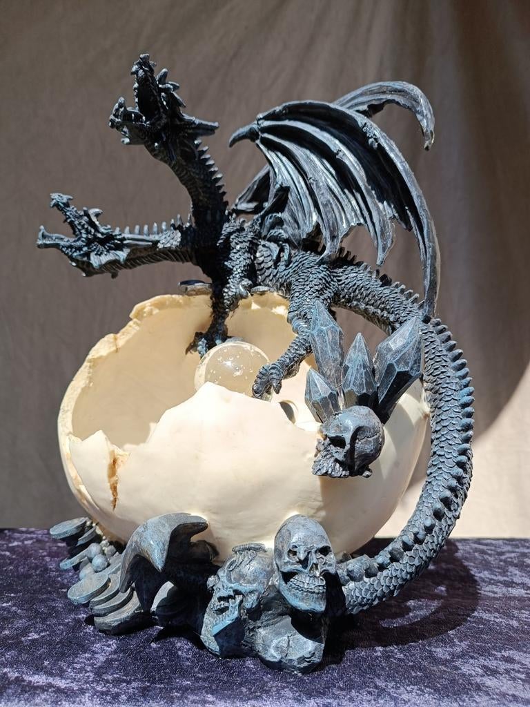 Vintage grote Water Draken Lamp Ei Gothic Fantasy Dragon, Verzamelen, Retro, Ophalen of Verzenden, Overige typen