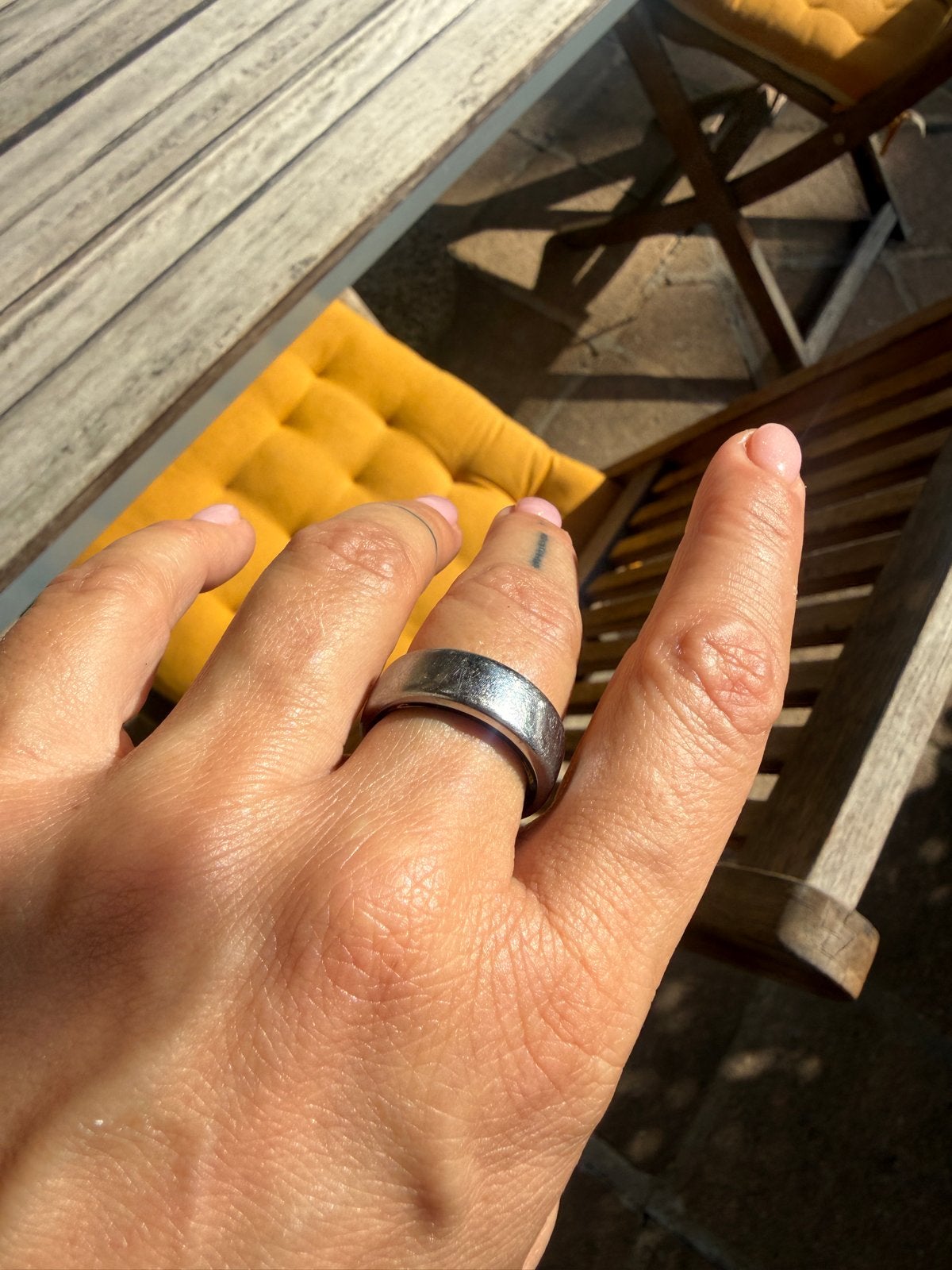 Oura Ring Gen3 Zilver Maat US 9 - Slimme Gezondheidstracker, Overige materialen, Gebruikt, 19 tot 20, Ophalen of Verzenden