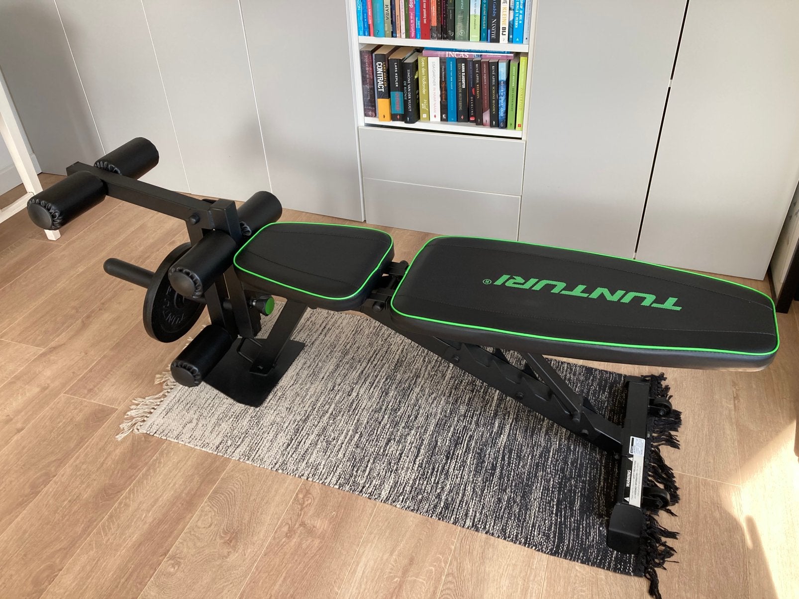 Tunturi fitnessbank, inclusief 10 kg gewicht!, Ophalen, Zo goed als nieuw, Krachtstation