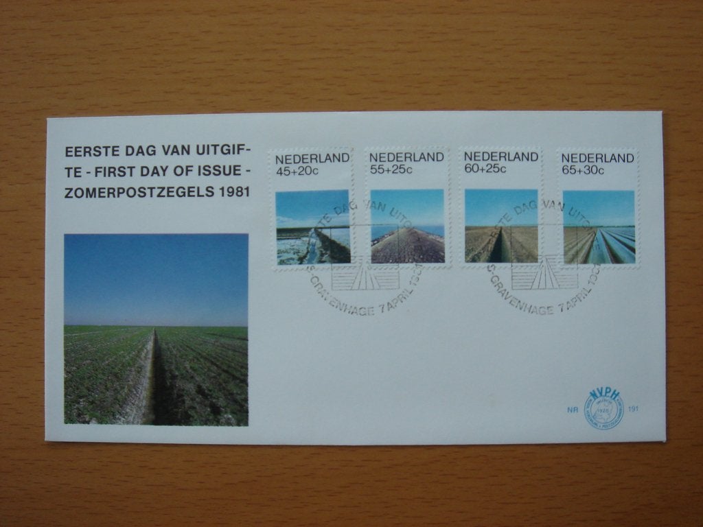 NVPH E191  1e Dag-enveloppe Zomerzegels 1981 – Landschappen, Ophalen of Verzenden, Onbeschreven, Nederland