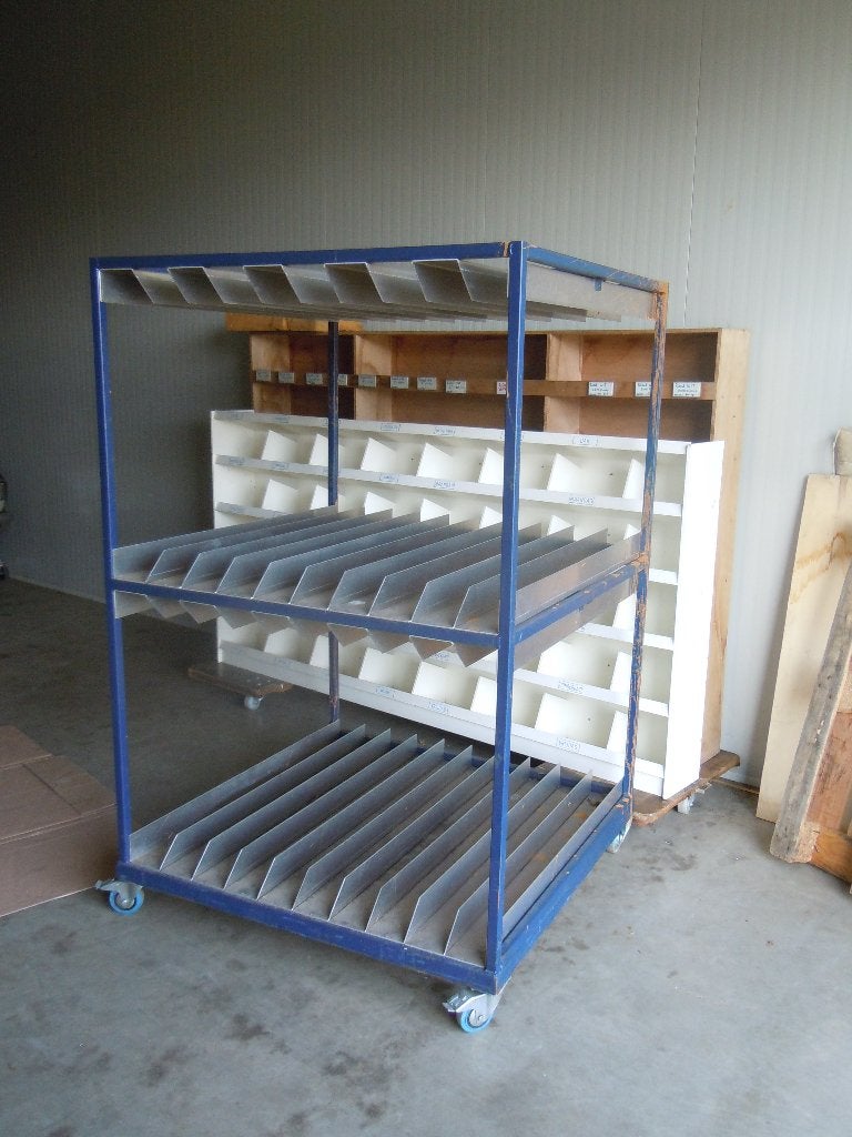 3x grote transportkarren 1.90m hoog + 1 werktafel, 100 liter of meer, Ophalen, Transportkar