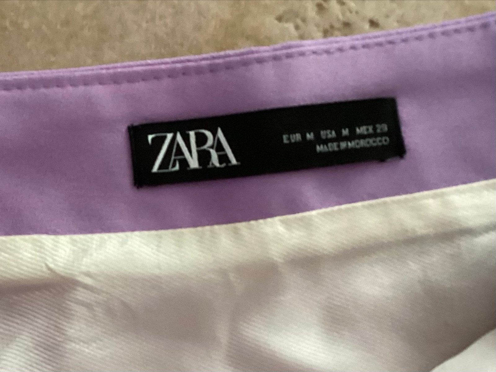 Zara paarse skort met strik - Maat M, Kleding | Dames, Rokken, Maat 38/40 (M), Paars, Ophalen of Verzenden, Zo goed als nieuw