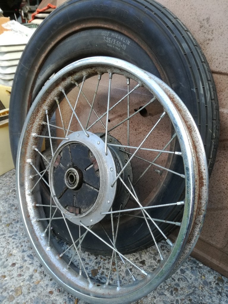 DKW RT 175/200 Auto Union - velg + band, Motoren, Ophalen, Gebruikt