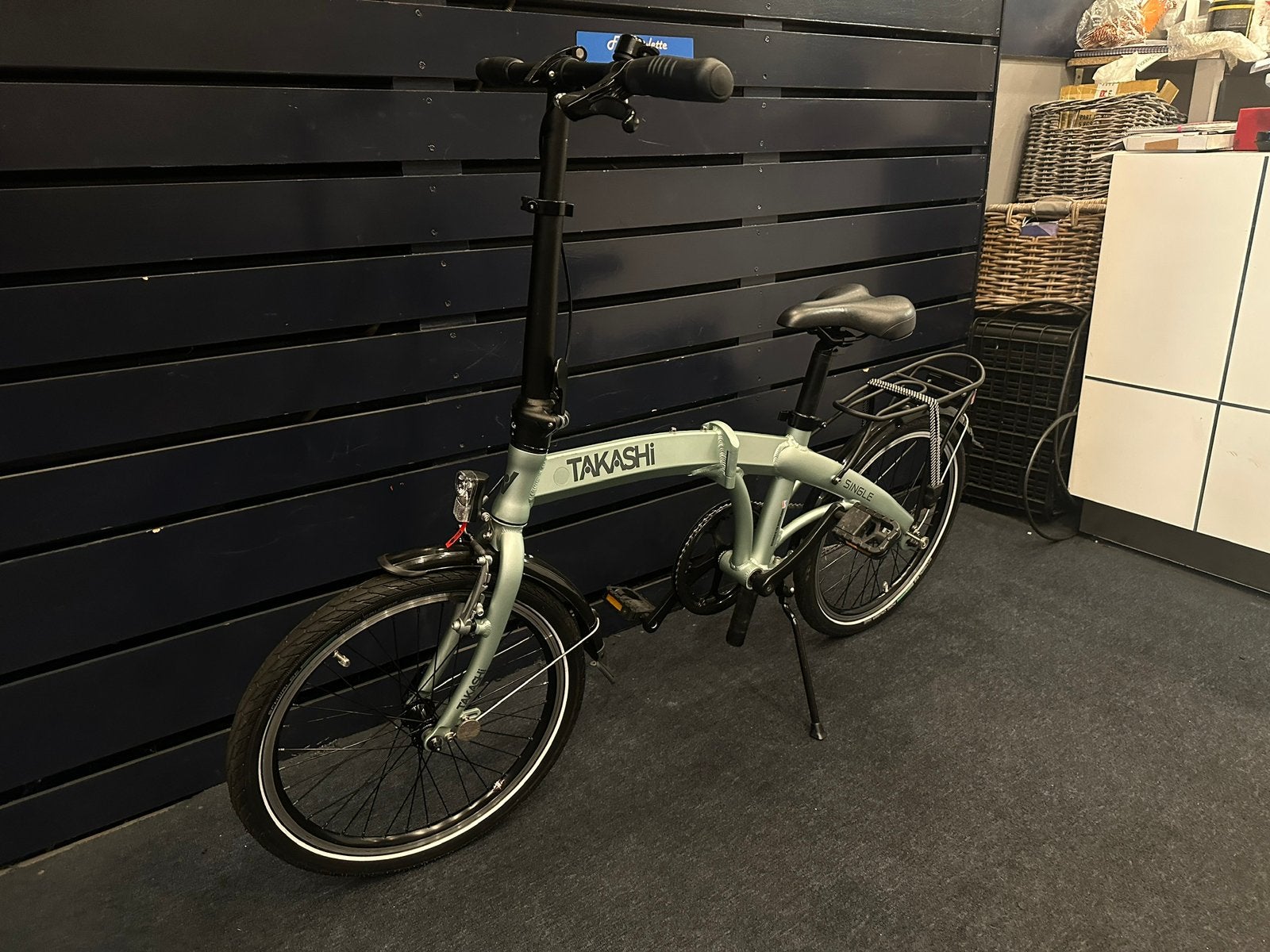 Net takashi single show model folding bike single speed, Ophalen, Zo goed als nieuw, Terugtraprem, 20 inch of meer