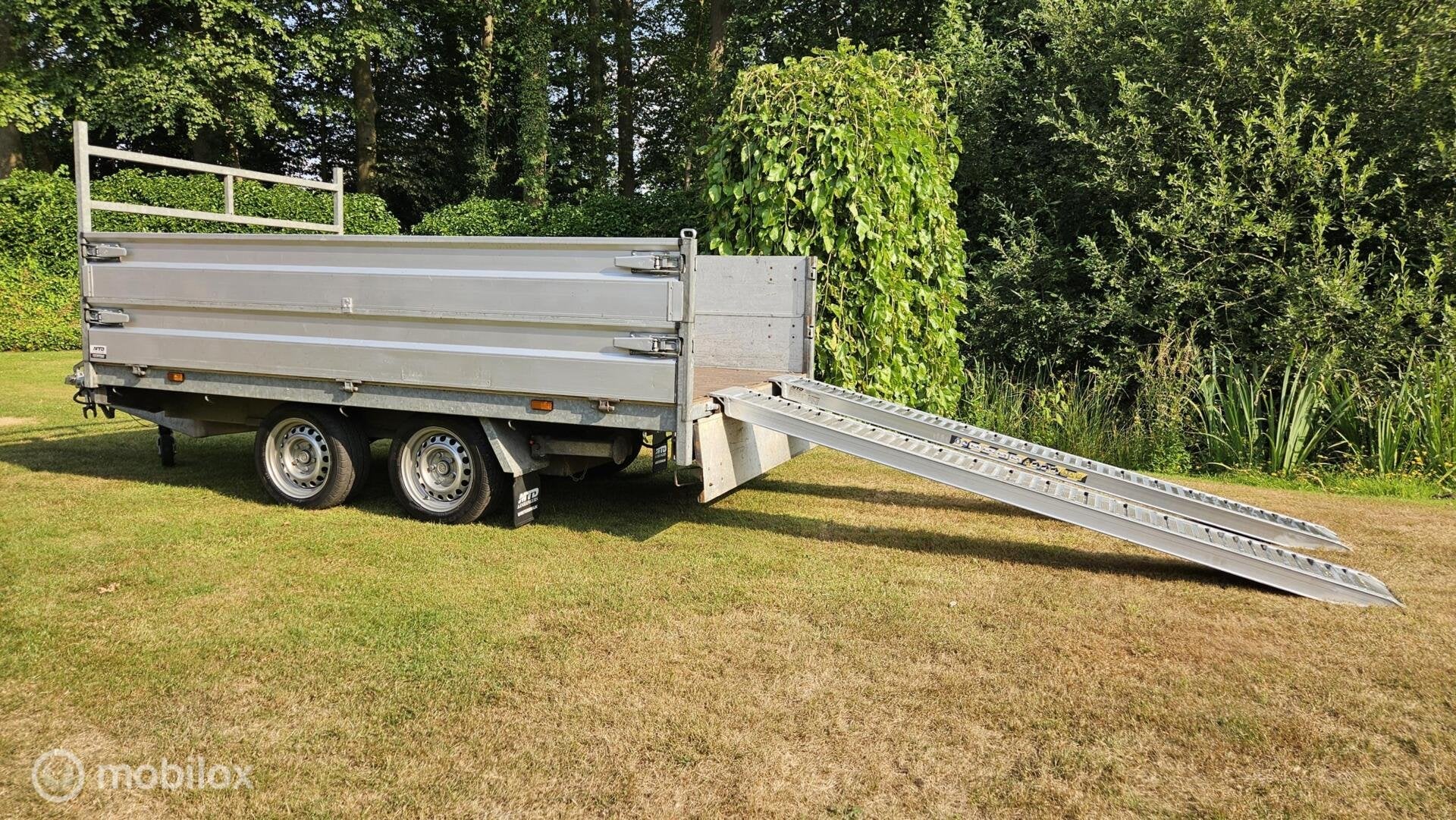 Hapert Verlaagde elektrische kipper met dubbele borden, Auto diversen, Aanhangers en Bagagewagens, Gebruikt