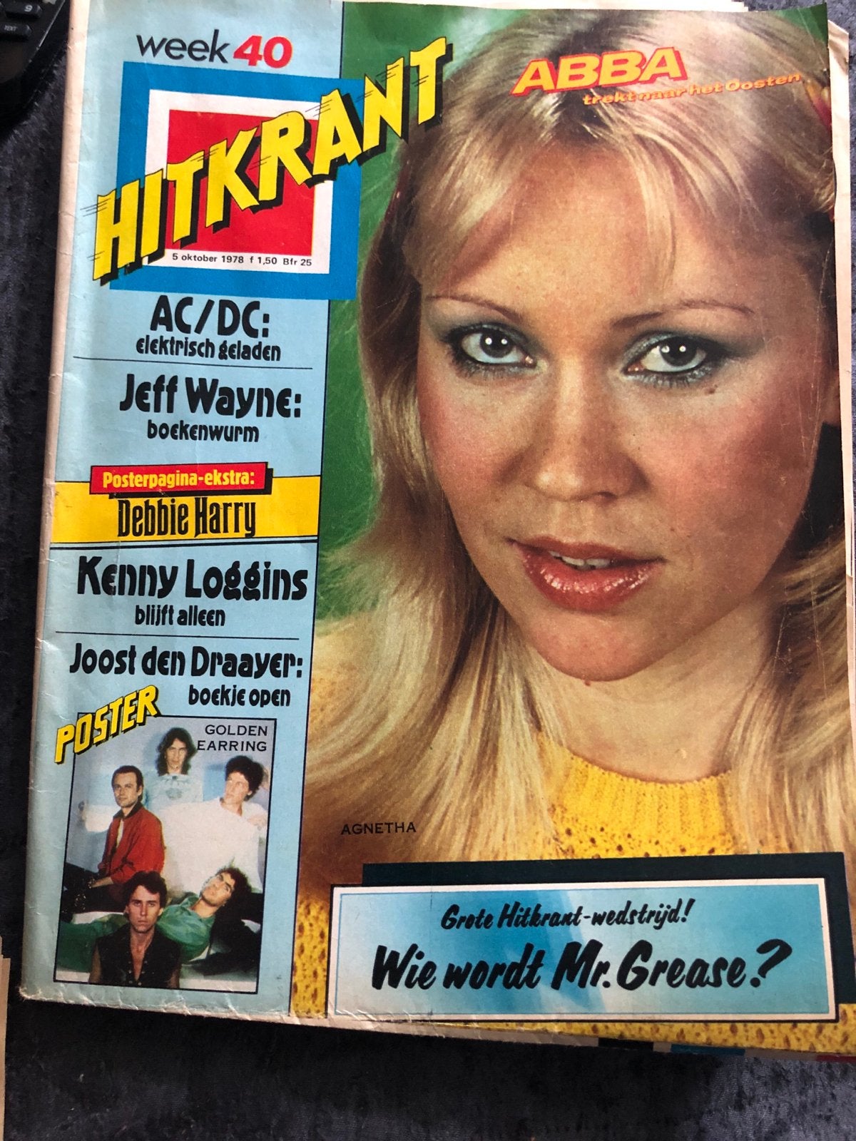 Hitkrant week 40 - 5 oktober 1978 met ABBA en AC/DC, Verzamelen, Ophalen of Verzenden, 1960 tot 1980, Nederland, Tijdschrift
