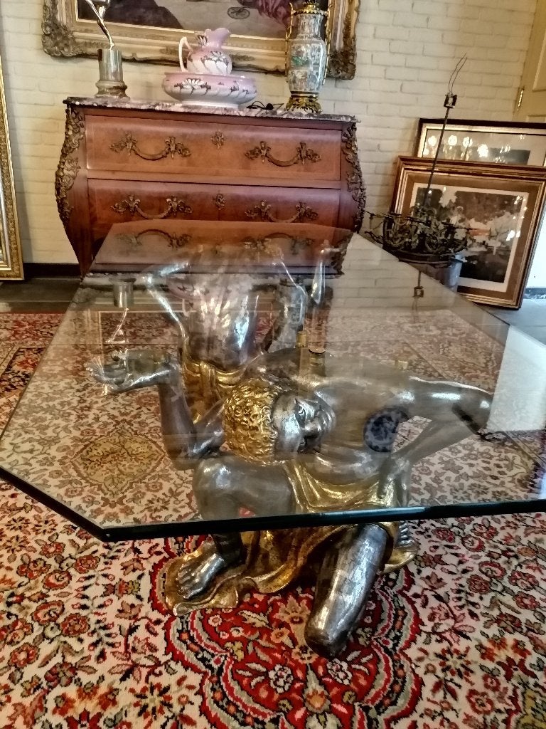 oude Venetiaanse hout polychrome beelden tafel, Ophalen