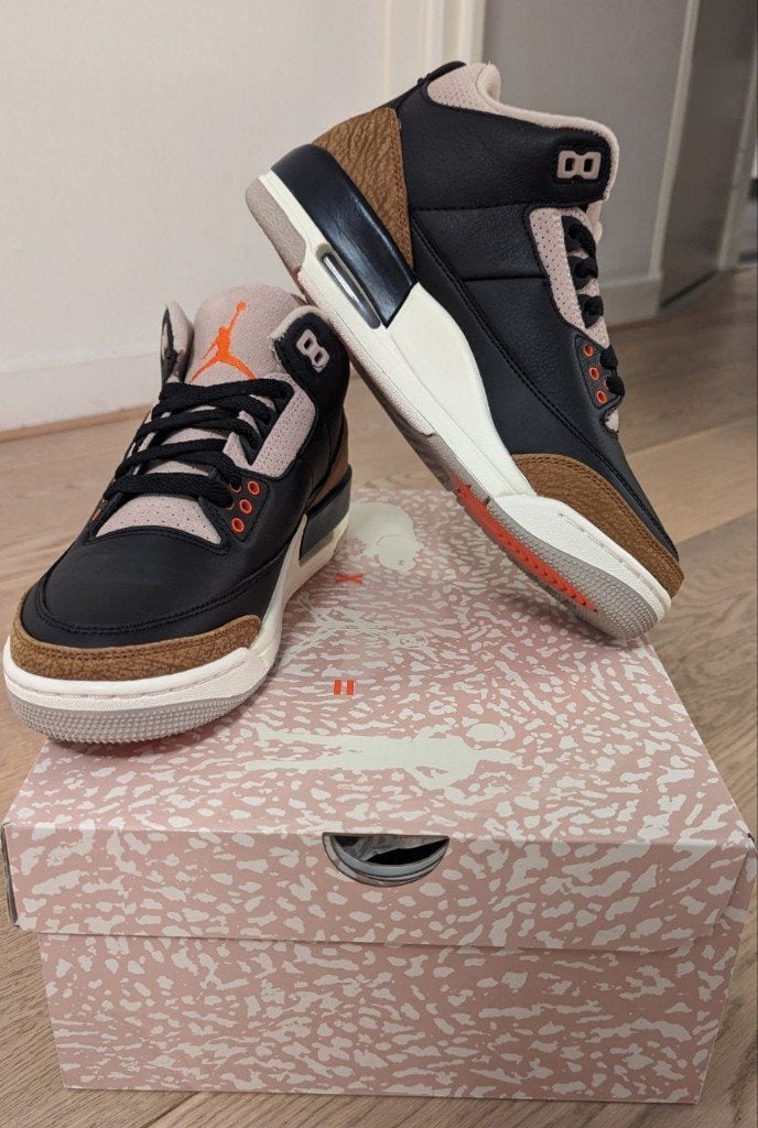 Nike Air Jordan 3 Retro Desert Elephant size 40, Zwart, Nieuw, Ophalen of Verzenden, Sneakers of Gympen