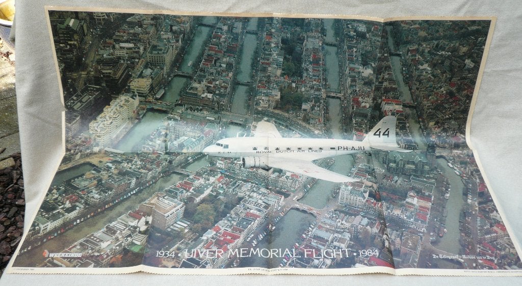 1934 Uiver Memorial Flight 1984 (De Telegraaf), Verzamelen, Ophalen of Verzenden, Gebruikt, Overige typen