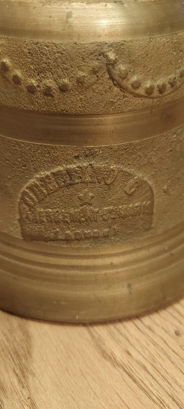 Antieke Koebel met Leren Riem - Decoratief Item, Ophalen of Verzenden
