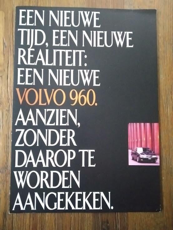 Volvo 960 een nieuwe tijd 1995 4 pag., Verzenden, Zo goed als nieuw, Volvo